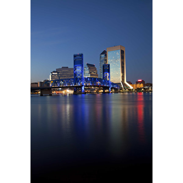 Ebern Designs Jacksonville, Florida Skyline by Wrapped Canvas Photograph Wayfair